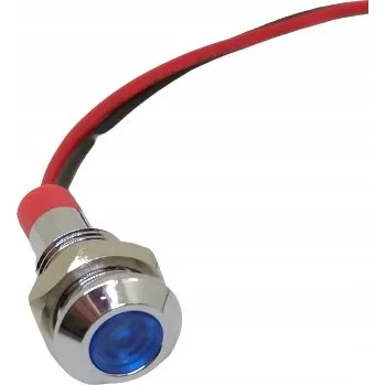 Dioda Kontrolka LED dioda 10mm 12V DC Modrá (Modrá)