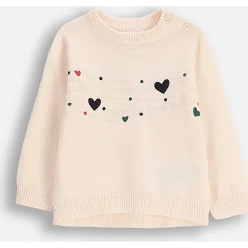 Dívčí oblečení Dívčí svetr Ecru Dětský svetřík 074 Coccodrillo ZC5