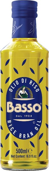 Basso Fedele & Figli srl Rýžový olej Basso 500ml, olej na smažení, pečení a do salátových dresinků