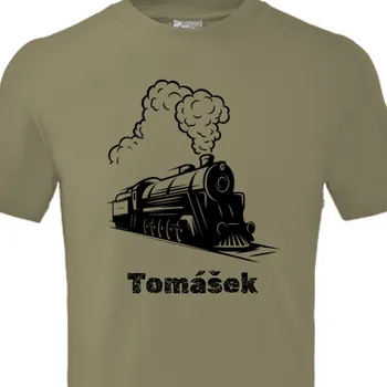 Chlapecké tričko Tričko Cestování | Dětské tričko s vlakem a jménem Období páry