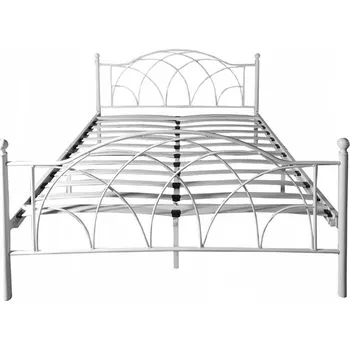 Postel Lotti kovový postelový rám s roštem jako dárek, ve více rozměrech a barvách - bílý 180x200 cm