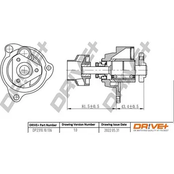 Chladič motoru Vodní čerpadlo, chlazení motoru DRIVE+ DP2310.10.136