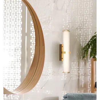 Nástěnné svítidlo Searchlight 63125-1GO Nástěnné LED svítidlo CLAMP ZLATÉ 43cm IP44