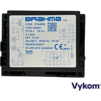 Příslušenství ke kotli Řídící a zapalovací automatika Brahma NDM 31, Tp 20s, Ts 5s