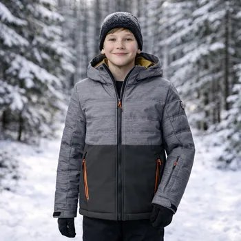Chlapecká zimní bunda Killtec 178 šedá/černá 140