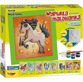 Obraz 3D Omalovánky Vystouplé Kreslení Poník Mustang Hra