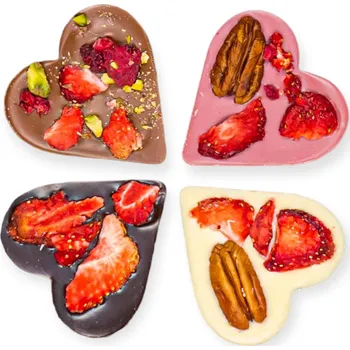 Čokoláda Valašská dílna Čokoláda 30g BOHATÝ POSYP - SRDCE bílá