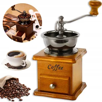 Příprava kávy ANTICKÝ RUČNÍ MLÝNEK NA KÁVU, MLÝNEK NA KÁVOVÁ ZRNA PRO DOMÁCNOST