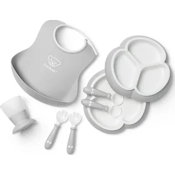 Baby Bjorn Zestaw obiadowy Dinnerware 8 el. | Grey