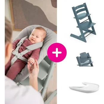 Jídelní židlička STOKKE® Tripp Trapp® + Baby set + pult zvýhodněná sada - Fjord Blue