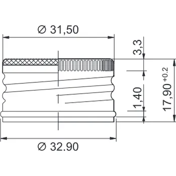 Uzávěr na lahve šroubovací 31,5x18 FALC zlatý