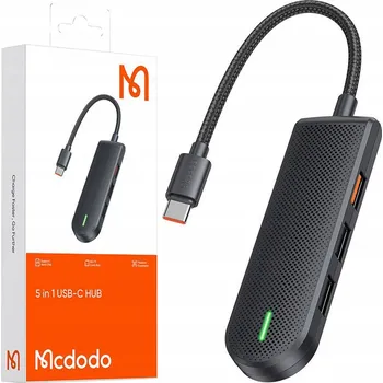 USB hub USB-C hub Mcdodo HU-1430 5v1, 3x USB 2.0, USB 3.0, SD/TF