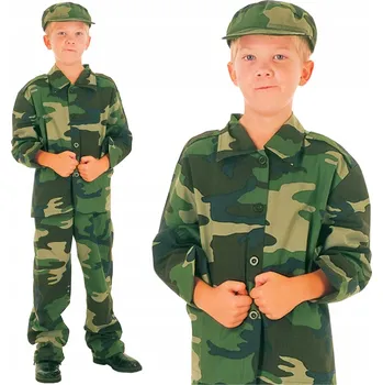 Karnevalový kostým KOSTÝM KARNEVALOVÝ VOJÁK kostým VOJENSKÝ převlek na ples 110 - 120