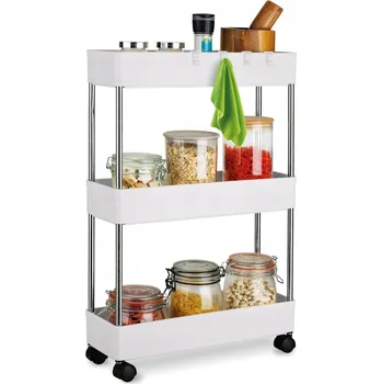 regál REGÁL na KOLEČKÁCH Univerzální do KUCHYNĚ nebo KOUPELNY 3 Police Tadar 41x14x64