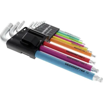 Klíč Gedore šestiúhelník sada klíčů 1.5 mm, 2.0 mm, 2.5 mm, 3.0 mm, 4.0 mm, 5 mm, 6.0 mm, 8.0 mm, 10 mm 9dílná