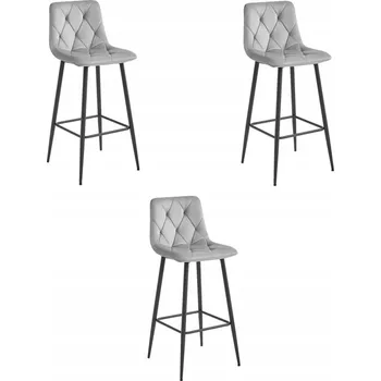 Barová židle Barová Židle odstíny šedé, stříbrná, šedá 104 cm dřevo