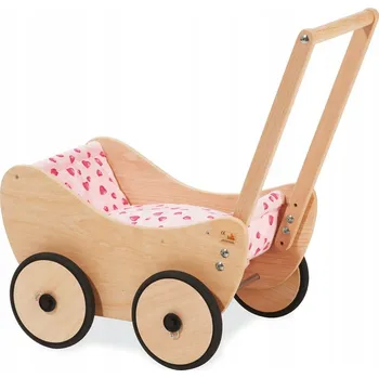 Kočárek pro panenku Pinolino dřevěný kočárek pro panenky Trixi odrážedlo