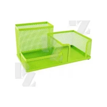 Drátěný program stojánek na tužky sponky bločky zelený