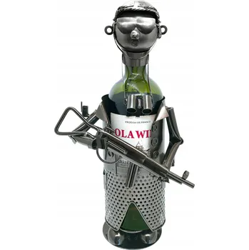 Stojan na víno Dekorativní stojan na víno "Voják" - Držák na láhev vína W191