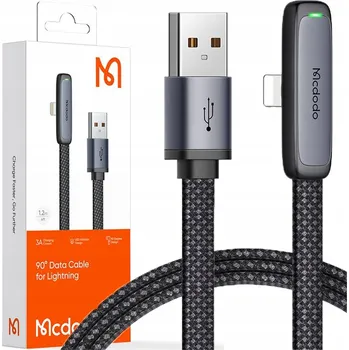 Datový kabel Kabel McDodo USB - Apple Lightning 1,8 m černý