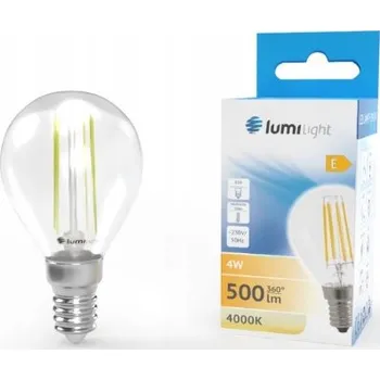 Žárovka LED ŽÁROVKA E14 4W NEUTRÁLNÍ BÍLÁ FILAMENT DEKORATIVNÍ
