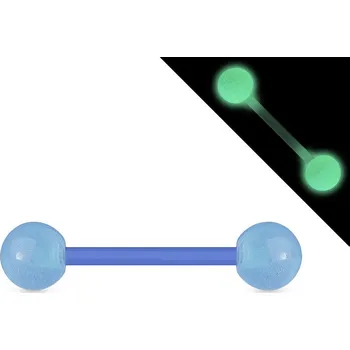 Piercing Šperky4U Piercing do jazyka - svítící ve tmě - PJ01152-B