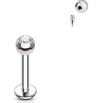Piercing Šperky4U Labreta kulička s kamínkem TITAN - TIT1030-12063