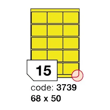 Kancelářské potřeby Samolepící etikety Rayfilm Office 68x50 mm 100 archů, fluo žlutá, R0131.3739