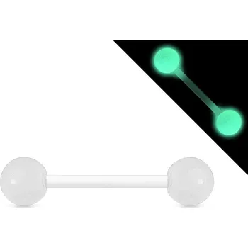 Piercing Šperky4U Piercing do jazyka - svítící ve tmě - PJ01152-W