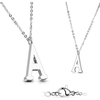 Náhrdelník Šperky4U Ocelový řetízek s přívěškem iniciála - OPD0096-A