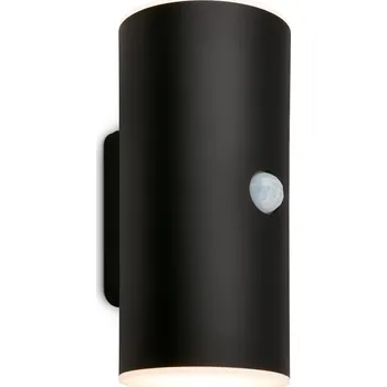 Venkovní osvětlení BRILONER Lima LED venkovní nástěnné svítidlo, pohybové čidlo, soumrakový senzor, nabíjecí, černá - BRILONER BRI 3787015