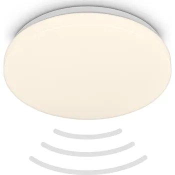 BRILONER Walk LED stropní svítidlo IP54, 3m dosah čidla, pohybové čidlo bílé - BRILO BRILO 3827016