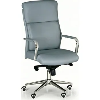 Kožená kancelářská židle VIRO, šedá