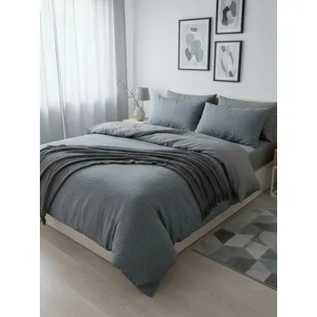 Povlečení Sinsay - Souprava povlečení se strukturou bubble - šedá - 905JM-85X - 905JM-85X-ONE