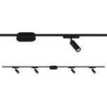 BRILONER Startovací sada lištový systém nízké napětí 200 cm, 2x 48V lišta, 4 LED spoty, s trafem, černá - BRILO BRILO 8025045