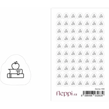 samolepka Fleppi Samolepky ikonky - Stoh knih
