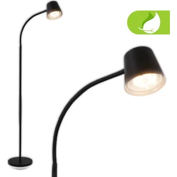 Stojací lampa BRILONER Cielo LED stojanová bezdrátová lampa, stmívatelná, dotykový vypínač, černá - BRILO BRILO 1502015