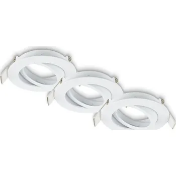 Bodové svítidlo BRILONER Biwa vestavný bodové svítidlo 68mm 3ks sada - 230V, GU10 patice, max. 7W, bílé - BRILONER BRI 7628036