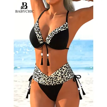 Dámské plavky Dámské dvoudílné plavky se vzorem Barva: Černá, Velikostní tabulka: M