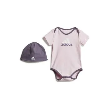 Kojenecký body adidas Essentials Big Logo Bodysuit and Beanie Gift Set Kids 104