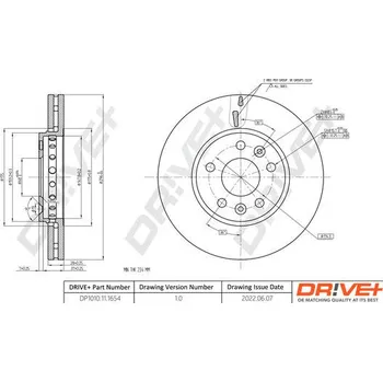 Brzdový kotouč Brzdový kotouč Dr!ve+ DP1010.11.1654