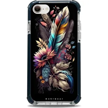 Pouzdro na mobilní telefon Odolný obal Mobiwear MagSafe Elite Bumper - Apple iPhone 7 / 8 / SE 2020 / SE 2022 - D011D Kytice s pírkem - VÝPRODEJ (Odolný kryt, pouzdro, obal Mobiwear Elite Bumper na mobil Apple iPhone 7 / 8 / SE 2020 / SE 2022 - D011D Kytice s pírkem, materiál Plast