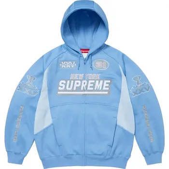 Pánská móda Supreme Football Zip Up Hooded Sweatshirt (FW25) Light Blue Velikost: M