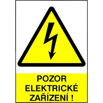 Samolepka "pozor elektrické zařízení", 51x74 mm (ST/Y01)