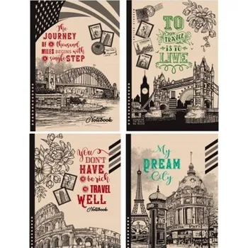 Zápisník OZDOBNÝ ZÁPISNÍK 143X215/96 listů HLADKÝ KARTON ZŁ