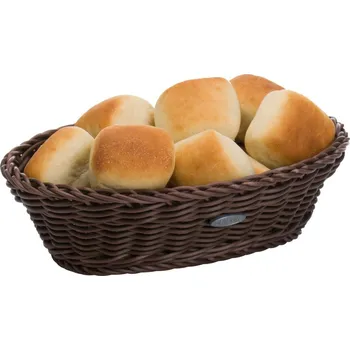 Úložný box Westmark Stolní oválný košík 23,5 x 16 x 6,5 cm, hnědá