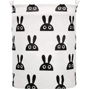 Úložný box Skládací koš na hračky, kontejner, vak na prádlo - Králíčci, organizér 45 cm