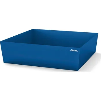 Záchytná vana z oceli, pro 2 sudy, 440 litrů, 1240 x 1210 x 330 mm, plochá konstrukce