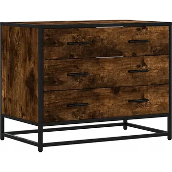 Komoda Komoda kouřový dub 70 x 41 x 56 cm se 3 zásuvkami