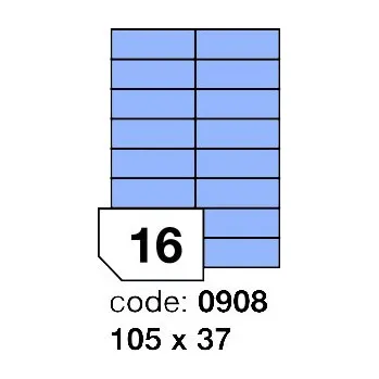 Samolepící etiketa Samolepící etikety Rayfilm Office 105x37 mm 100 archů, matně modrá, R0123.0908